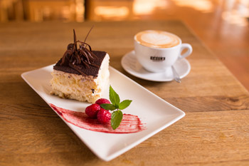 Delicious desserts and coffee